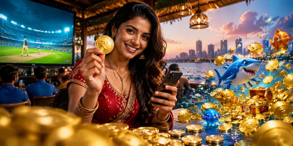A vibrant scene of cricket betting with Indian rupee notes
